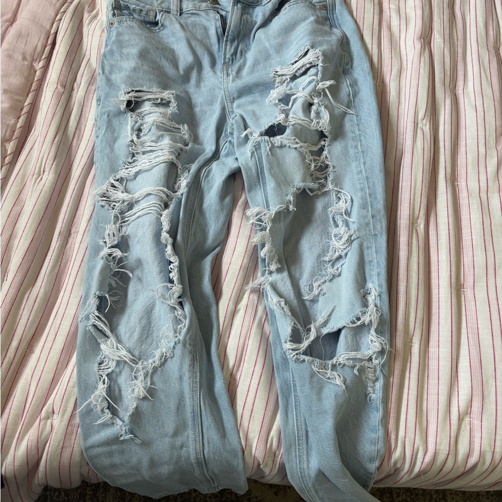 Distressed Light Blue Women's Jeans